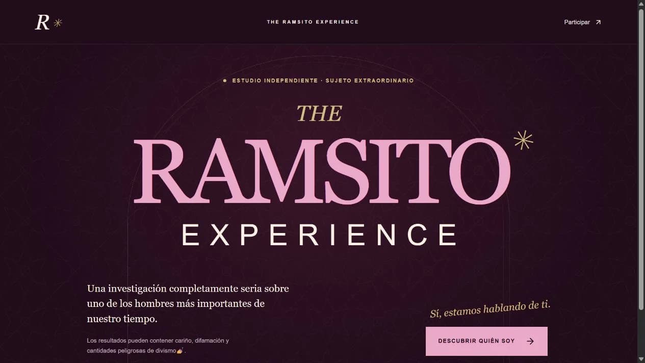 Captura real de The Ramsito Experience